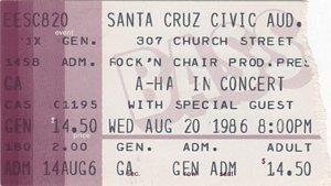 This original concert ticket comes from a woman who attended the show.
