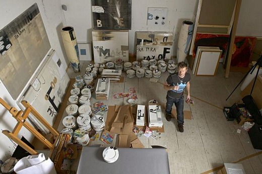 Magne in his atelier
